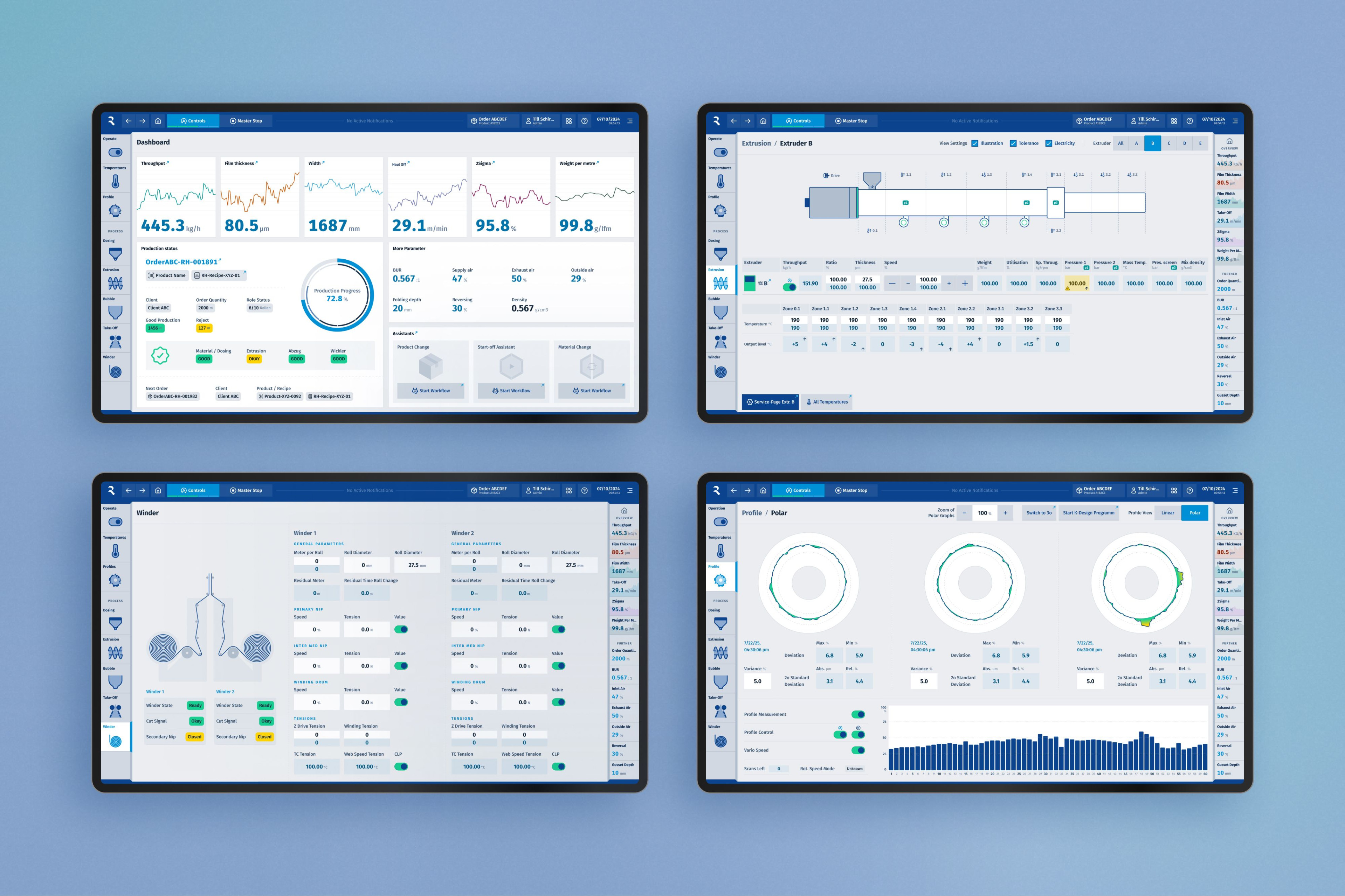 EVO OS 3.0 - UI for Sustainable Plastic Extrusion