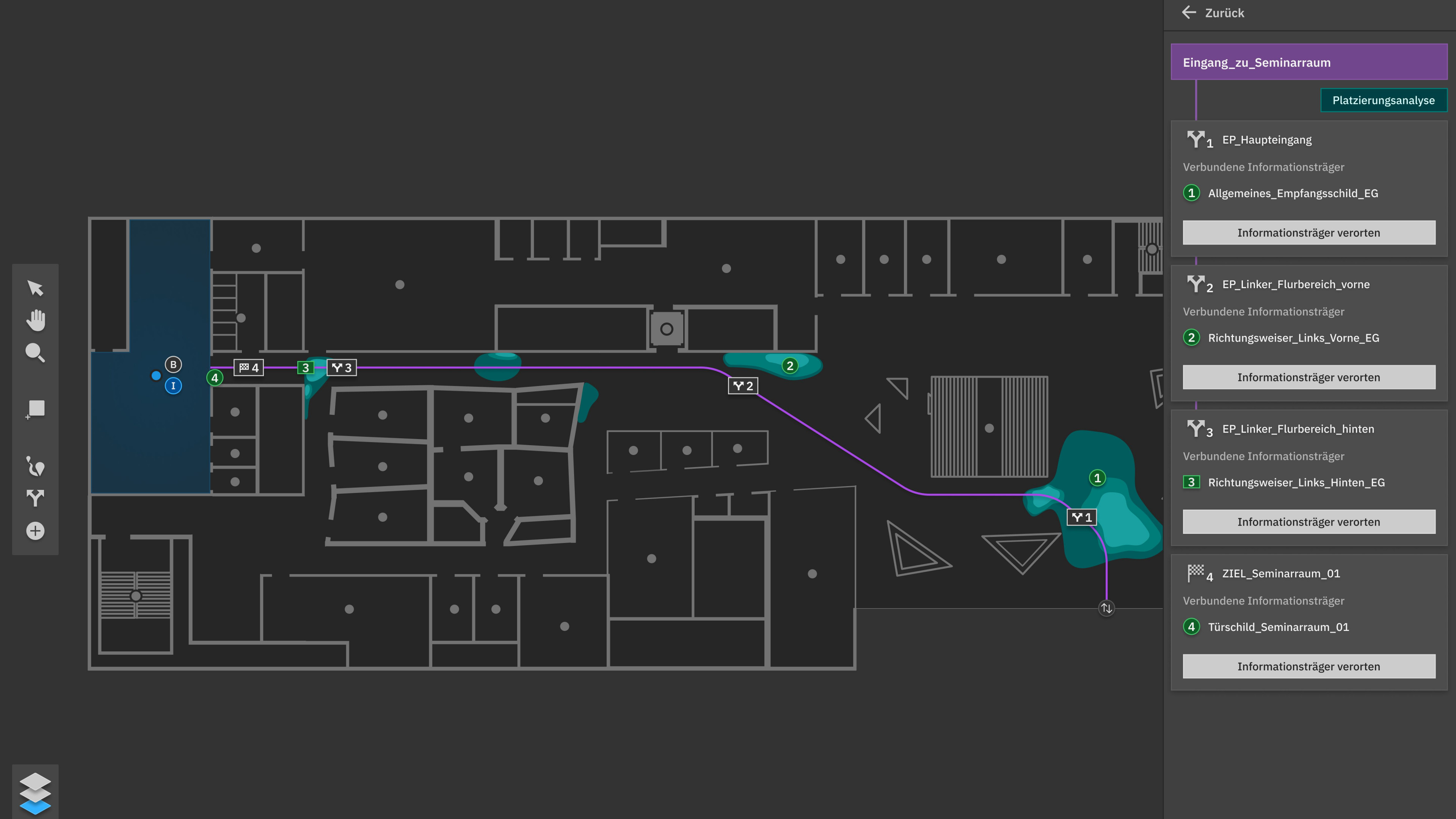 Destinations – Software for planning and simulation of signage systems