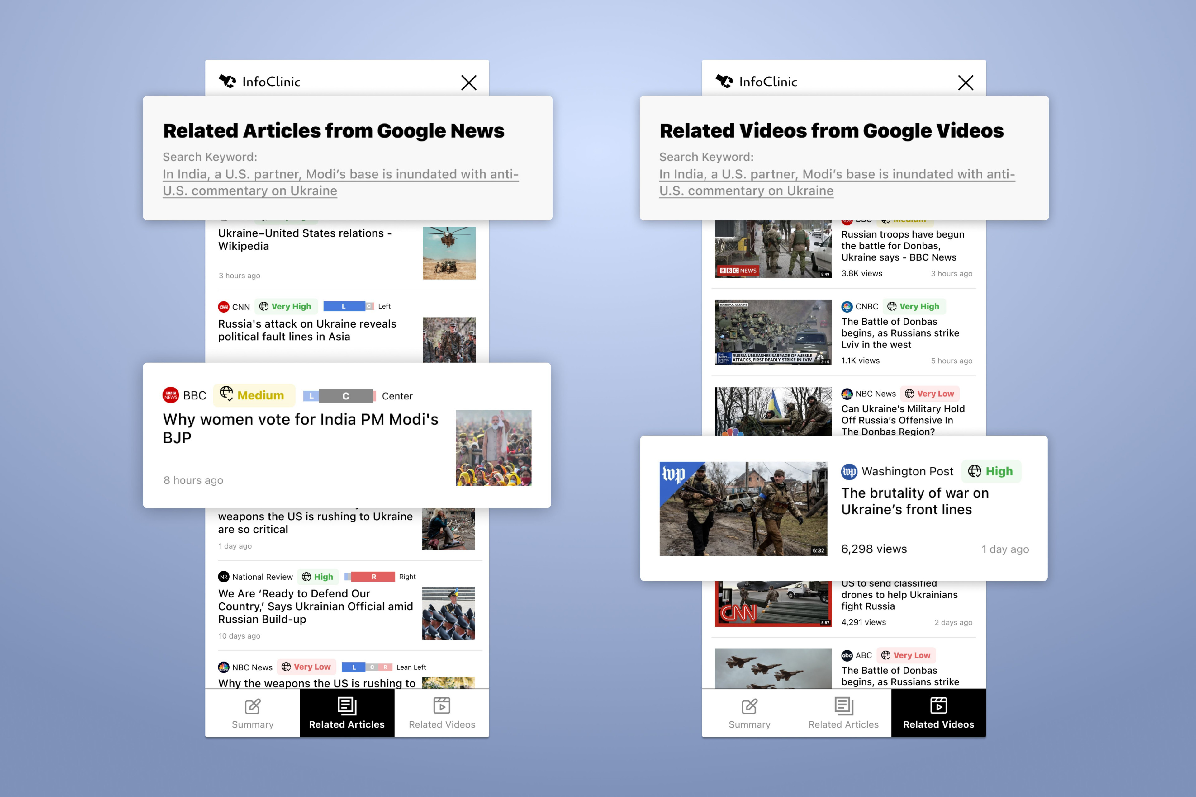 InfoClinic — News Credibility Assessment Tool